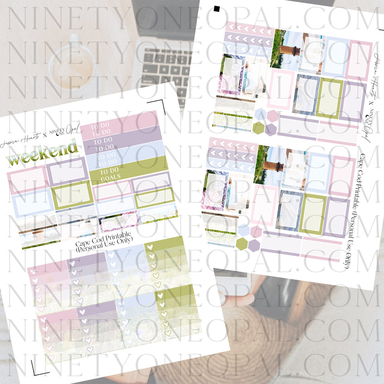 Cape Cod Printable Sticker Kit