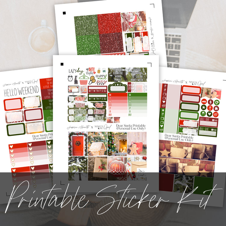 Dear Santa Printable Sticker Kit