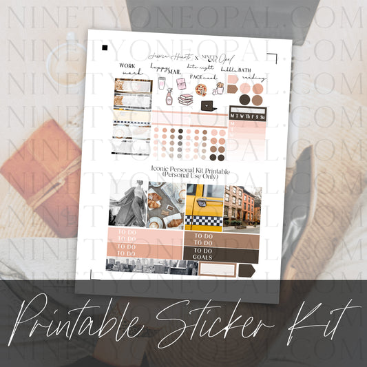 Iconic Personal Printable Sticker Kit