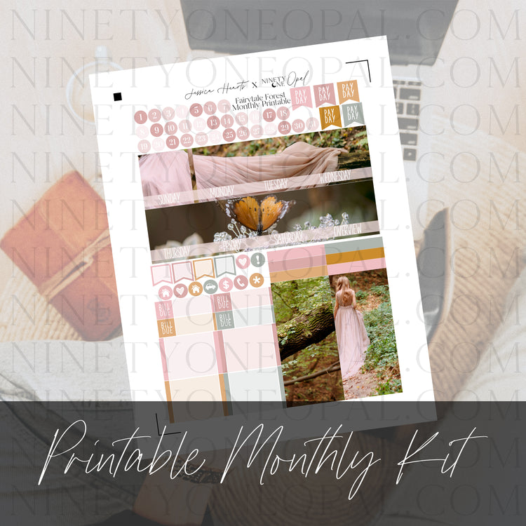 Fairytale Forest Printable Monthly Kit