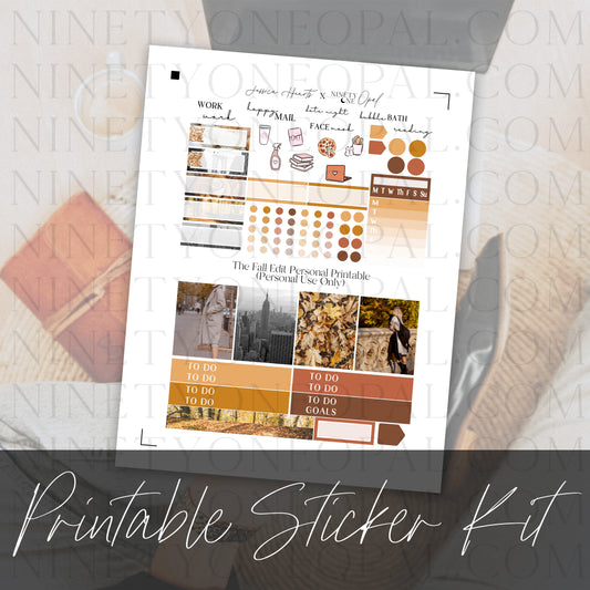 The Fall Edit Personal Printable Sticker Kit