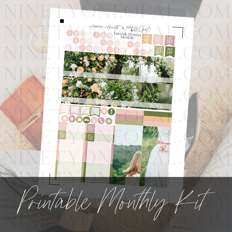 Fairytale Flowers Printable Monthly Kit